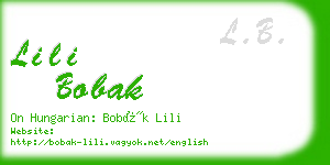 lili bobak business card